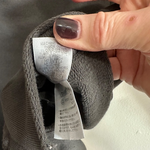 Frank & Eileen Tee Lab Asymmetrical Zip Up Raw Hem Fleece Gray Moto Jacket, XS - Picture 4 of 7